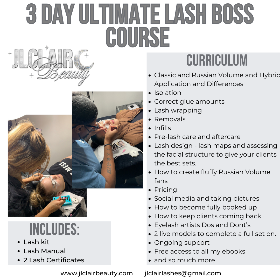 3 DAY ULTIMATE LASH BOSS COURSE